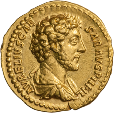 Roman gold aureus of Marcus Aurelius